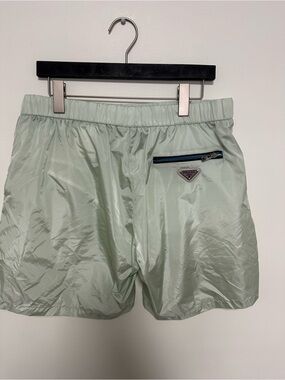 Prada Mint Green Nylon Swim Shorts